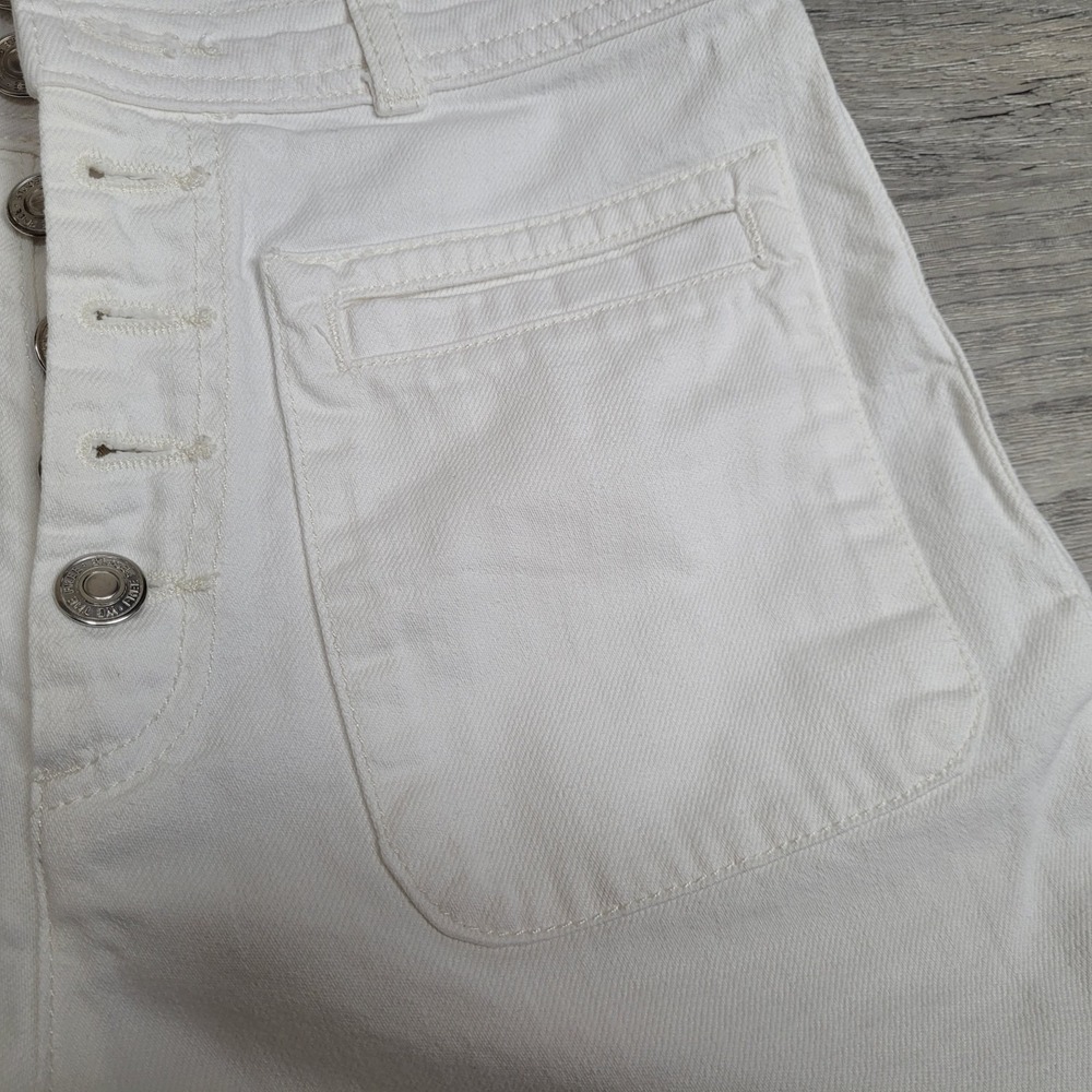 We The Free Colette Jeans Women Size 25 High Rise Button Fly Wide Leg Crop Boho - Picture 7 of 16